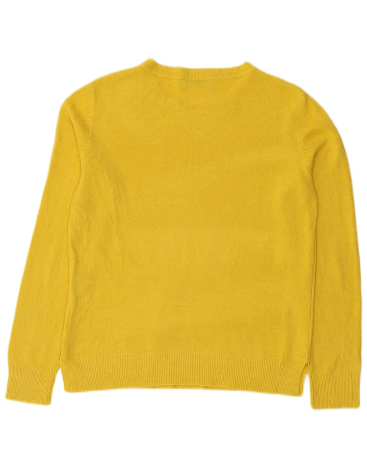 Sweter damski Marks & Spencer z okrągłym dekoltem, UK 12, średni żółty