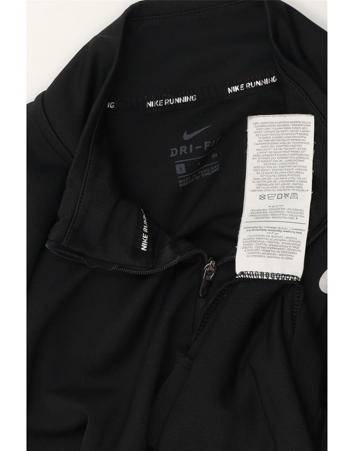 Damski dres NIKE Dri Fit z zamkiem błyskawicznym na szyi, UK 10, mały czarny