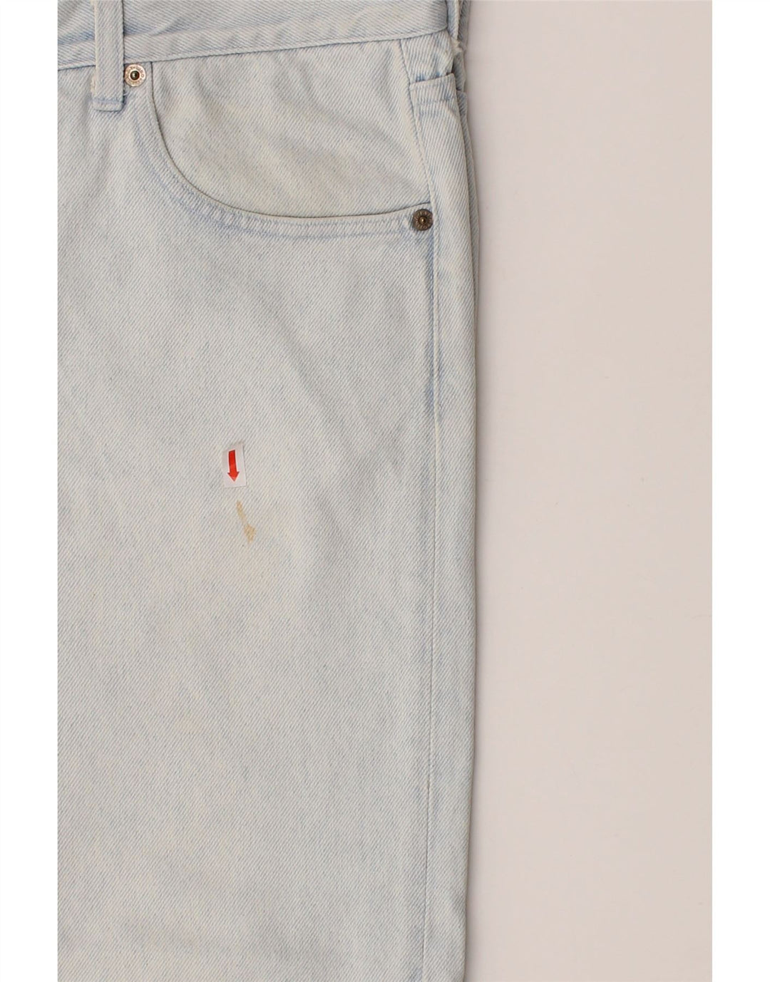 UNIFORM Womens High Rise Cropped Jeans W33 L25 Blue Cotton Vintage Uniform and Second-Hand Uniform from Messina Hembry 
