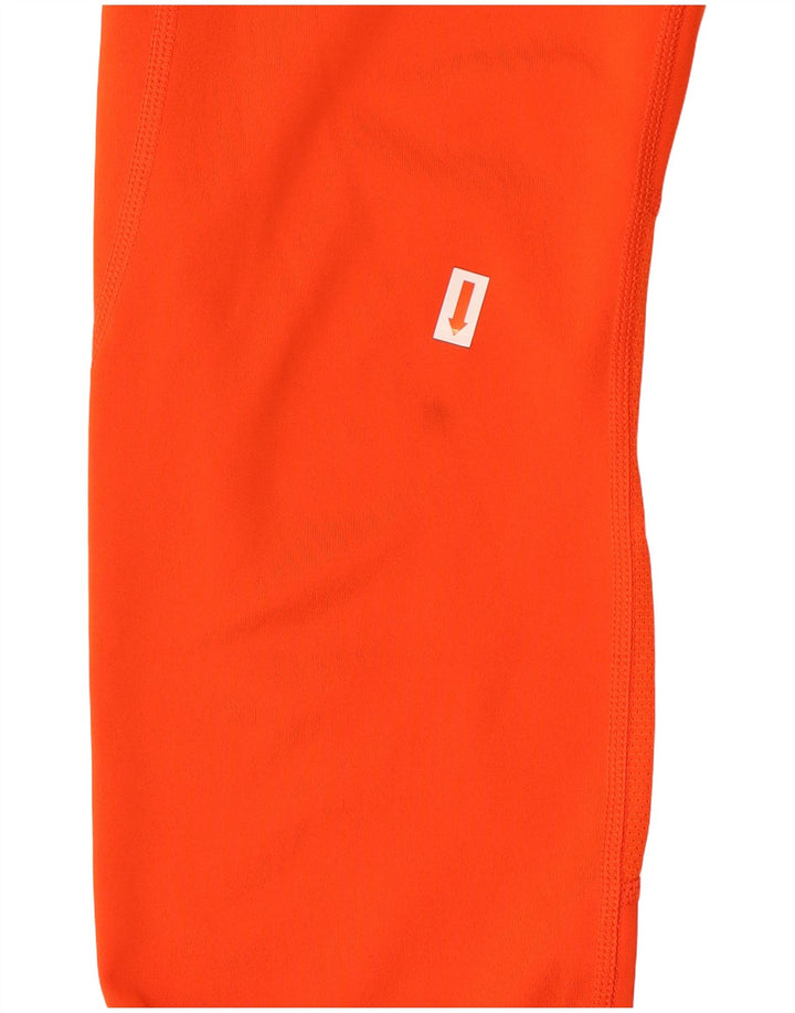 NIKE Womens Dri Fit Graphic Leggings UK 12 Medium  Red Polyester