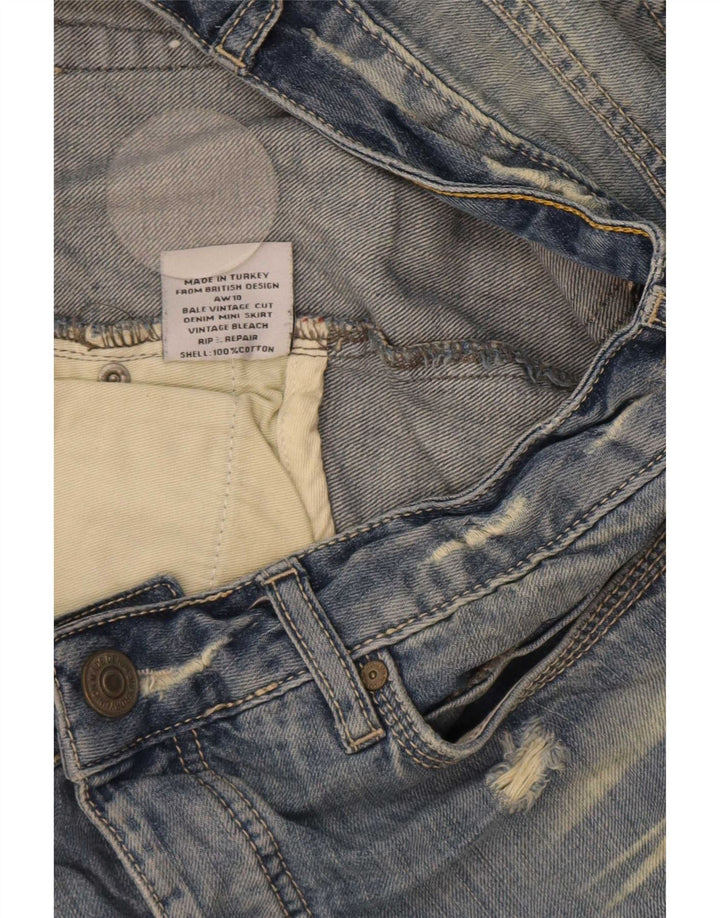 Damska mini spódniczka jeansowa Superdry w trudnej sytuacji, średnia W34, niebieska bawełna