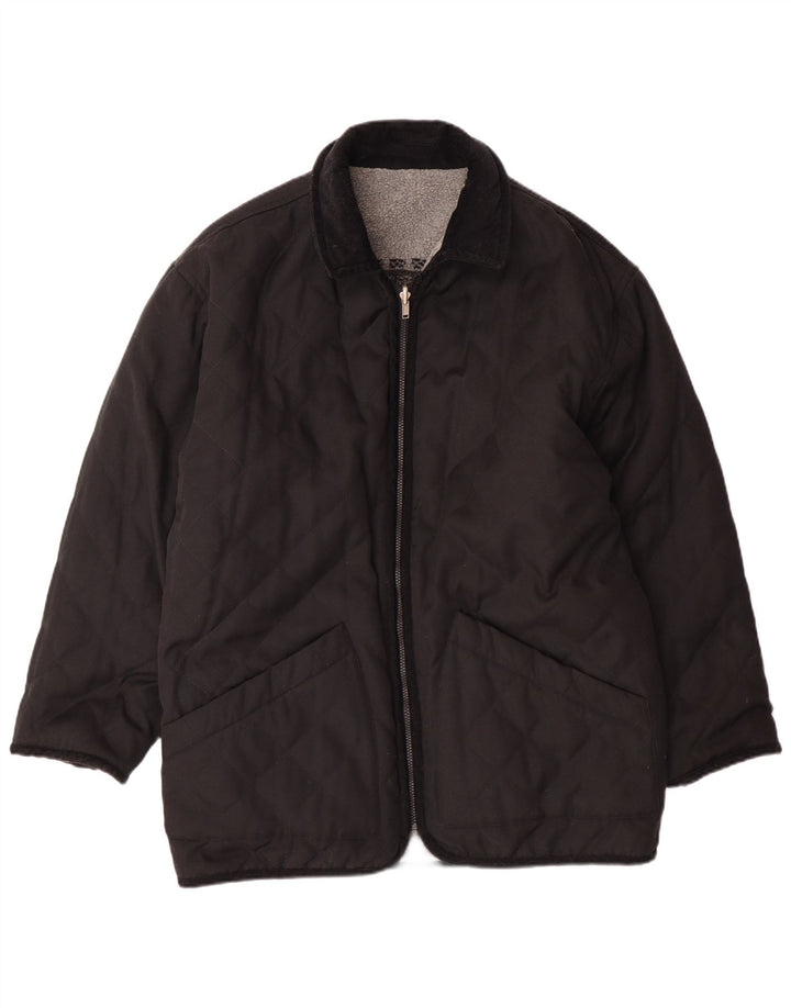 Męska dwustronna kurtka polarowa VINTAGE Graphic UK 38 Medium Grey Fair Isle