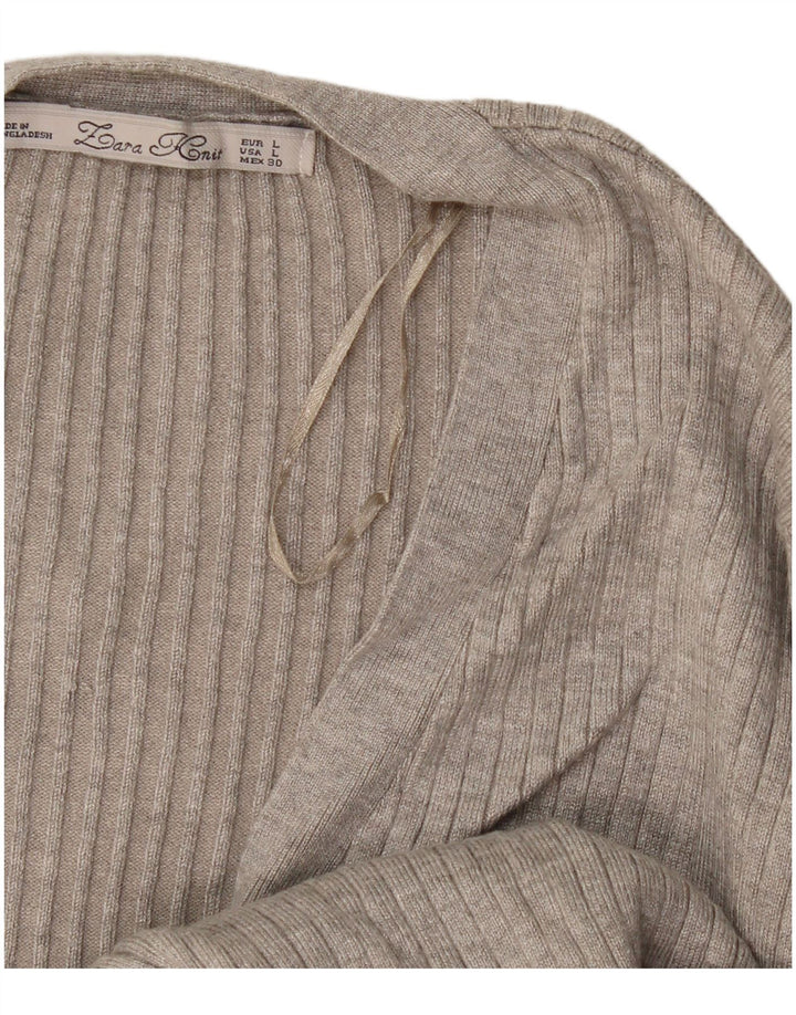 Sweter damski Zara Cardigan UK 14, duży, szary