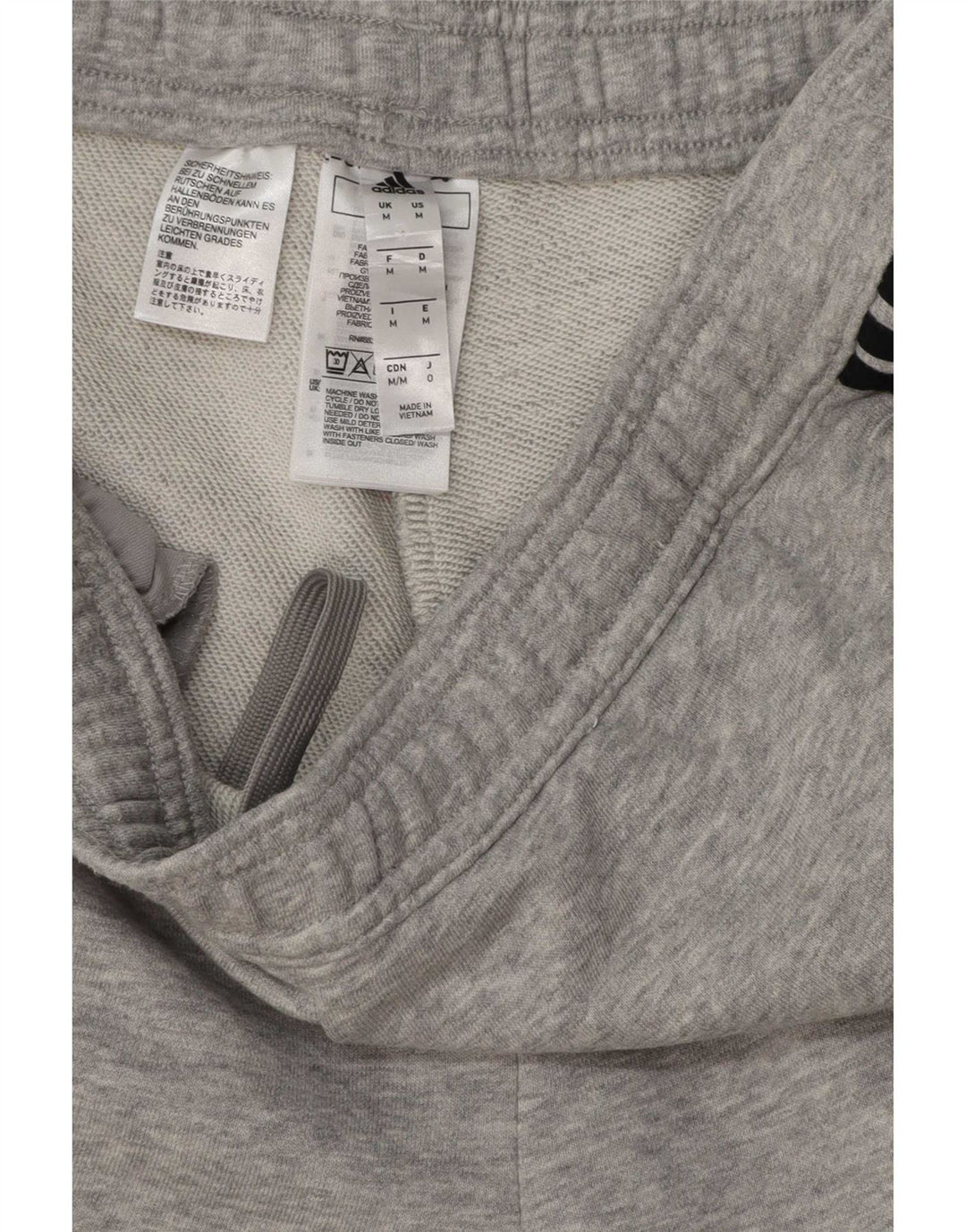 Męskie spodnie dresowe Adidas, średnioszare, bawełniane
