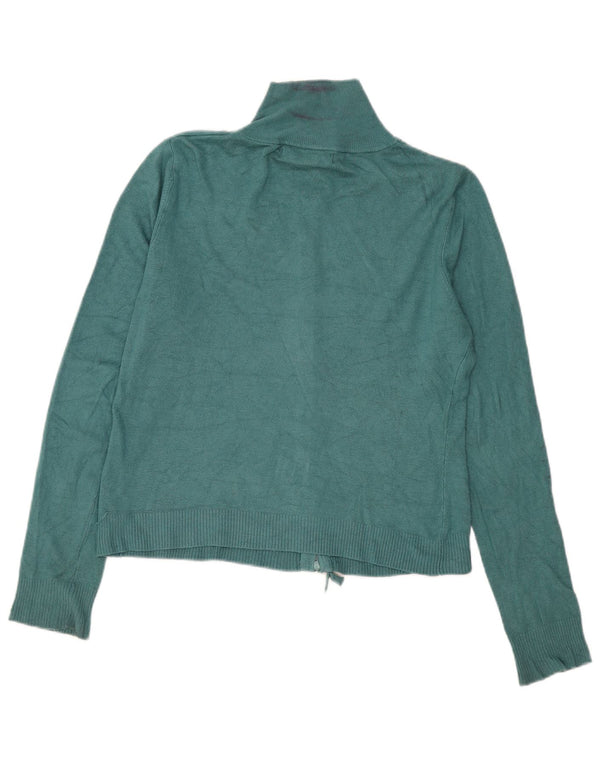 Sweter damski Zara Cardigan UK 18 XL Zielony sztuczny jedwab