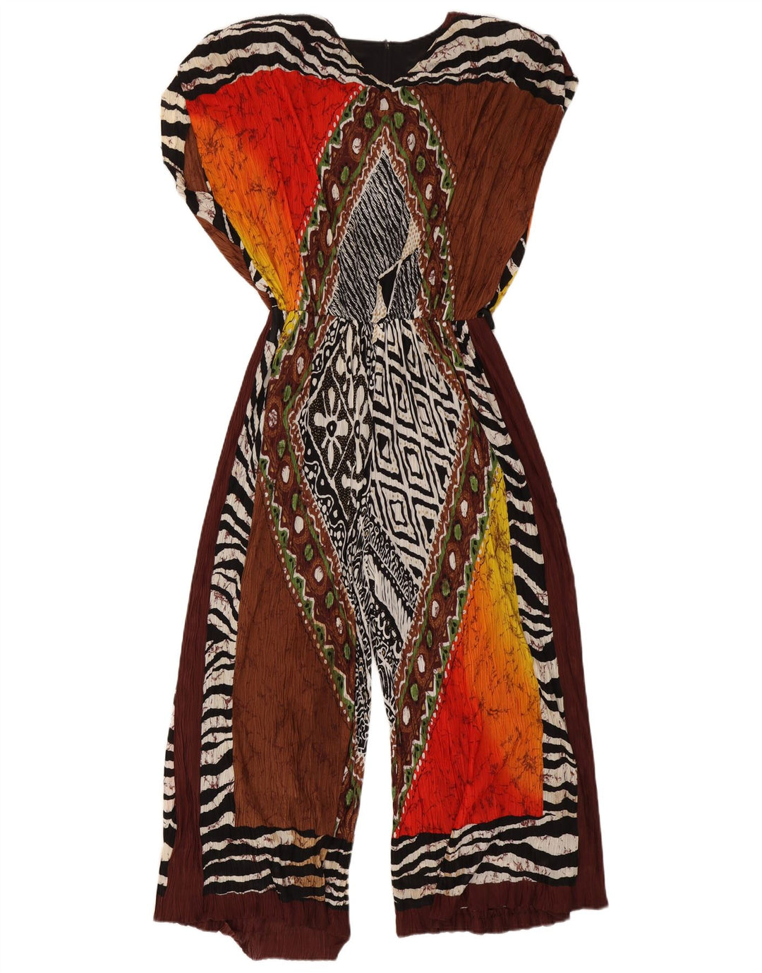 Damski kombinezon oversize Puszta z abstrakcyjnym wzorem EU 44 XL, wielokolorowy