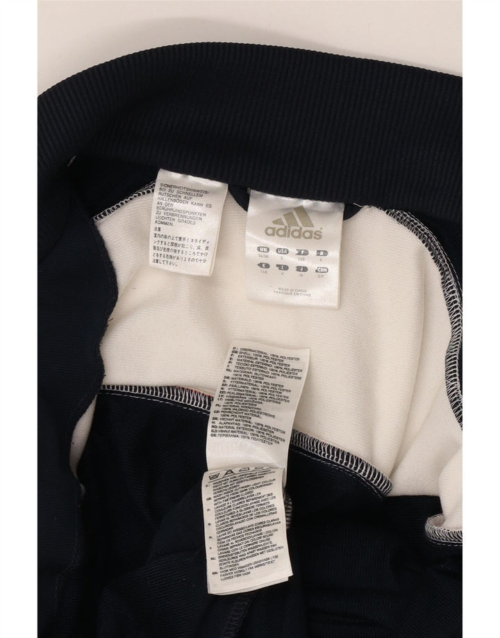 Męska kurtka dresowa ADIDAS UK 36/38, mała, granatowa, z blokami kolorów