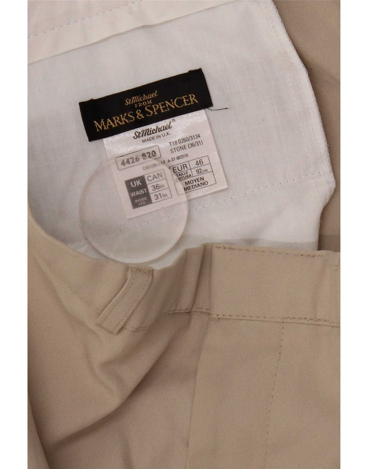 Spodnie damskie Marks & Spencer St. Michael Straight Chino W36 L28 Beżowe