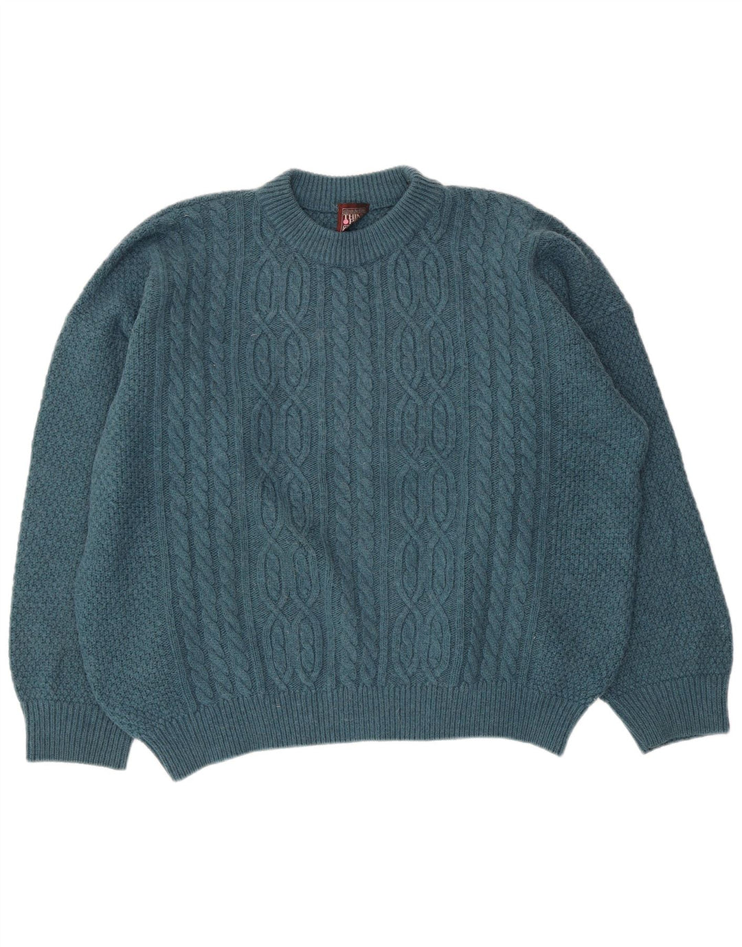 Think różowy damski sweter z okrągłym dekoltem UK 20 2XL niebieski