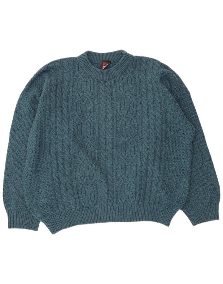 Think różowy damski sweter z okrągłym dekoltem UK 20 2XL niebieski