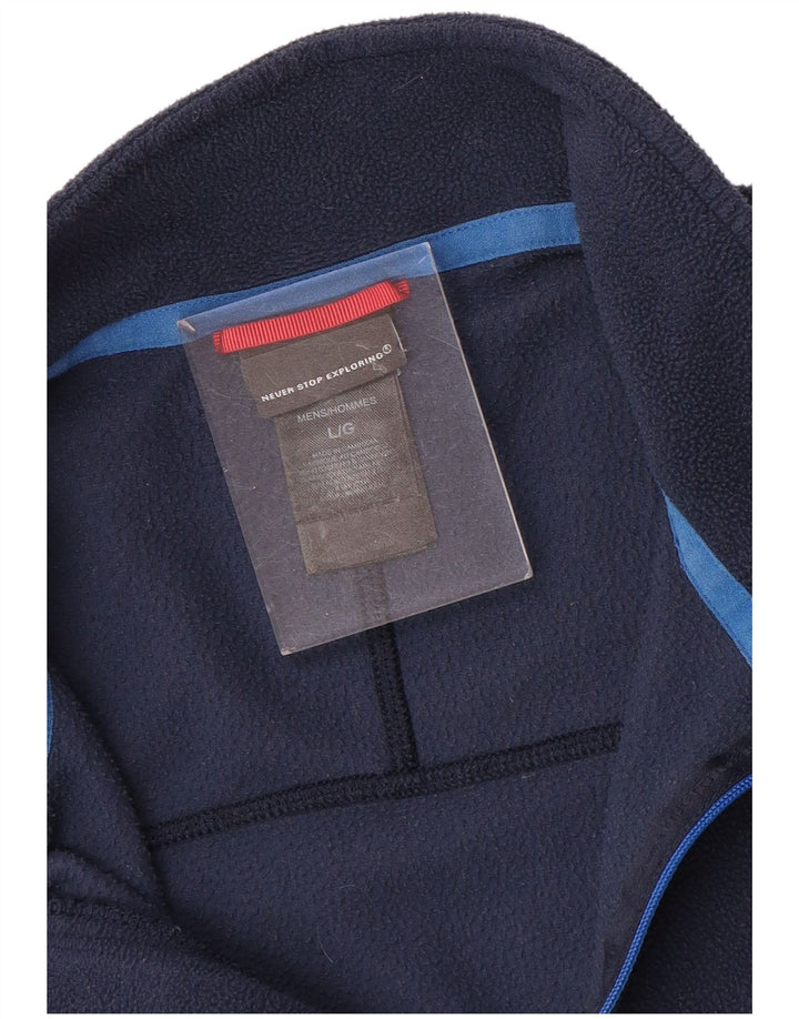 THE NORTH FACE Męski sweter polarowy z zamkiem błyskawicznym, duży, granatowy, poliester