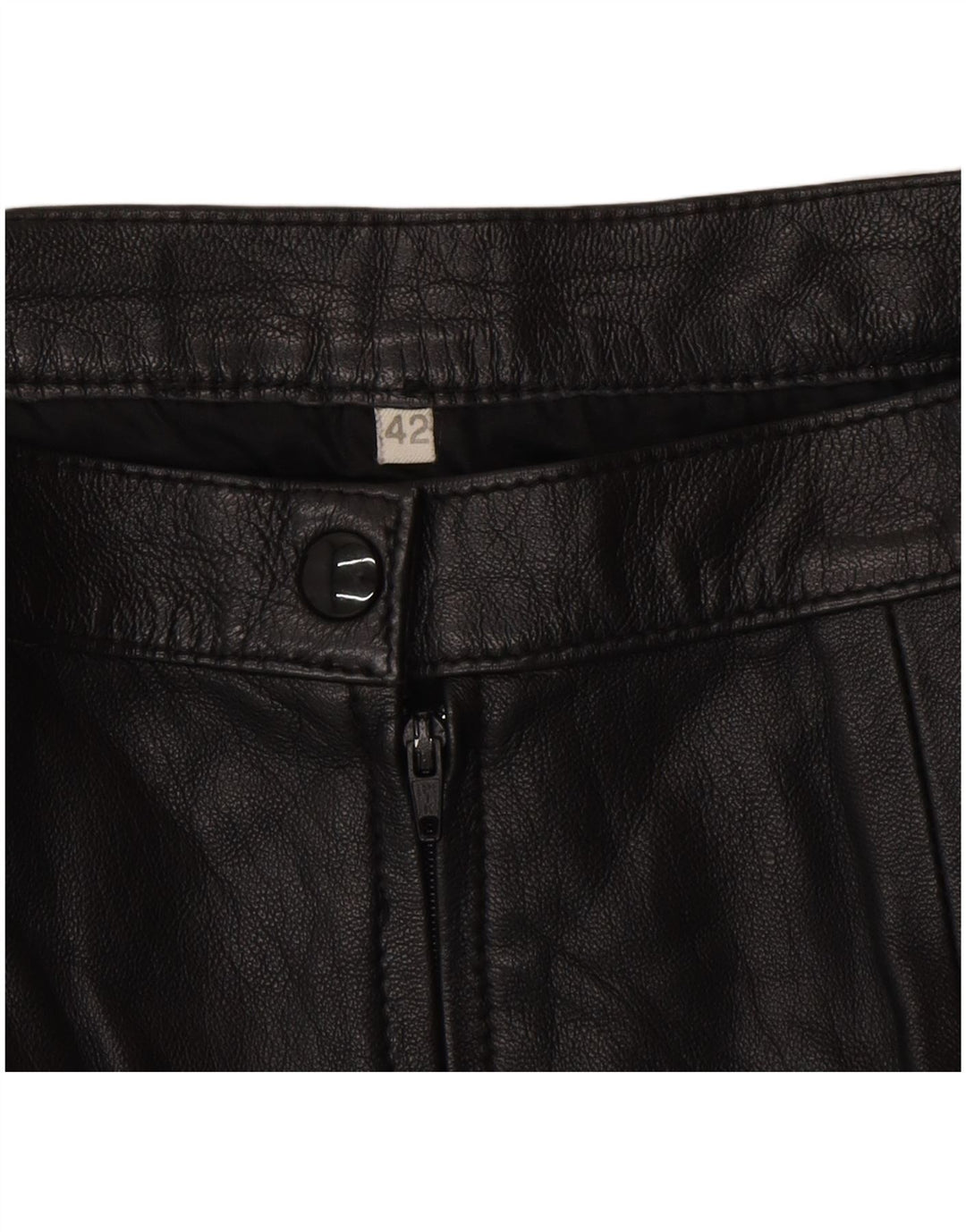 Vintage damska skórzana spódnica IT 42 Medium W26 czarna