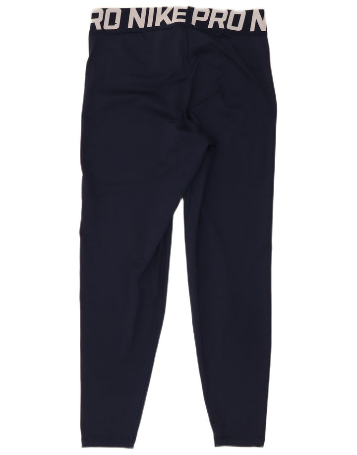 Damskie legginsy Nike Dri Fit Graphic UK 14, średni granatowy poliester