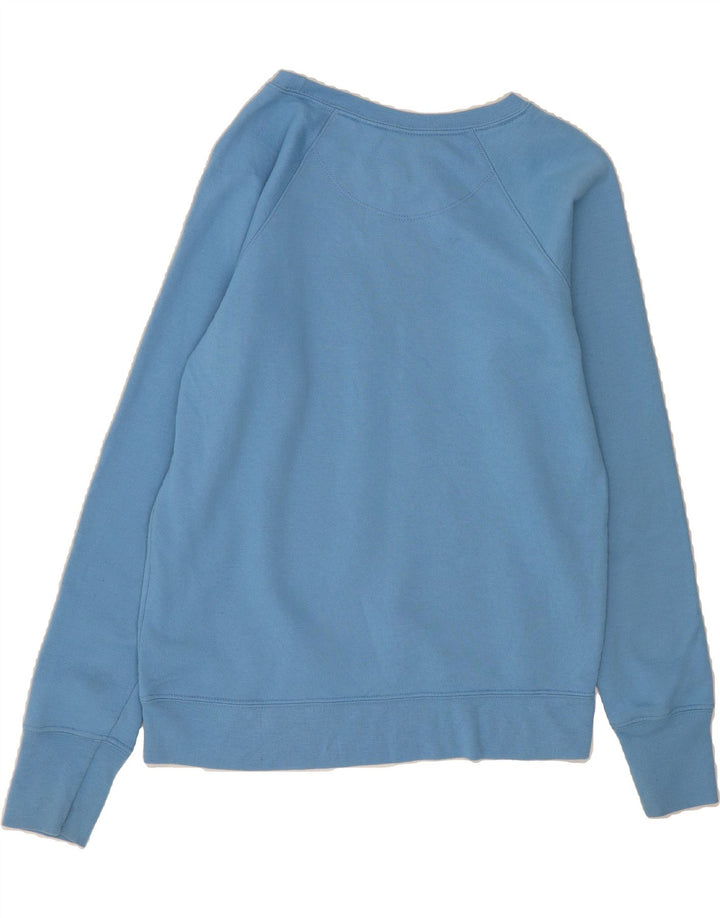 CHAMPION Womens Oversized Graphic Sweatshirt Jumper UK 10 Small Blue Vintage Champion and Second-Hand Champion from Messina Hembry 