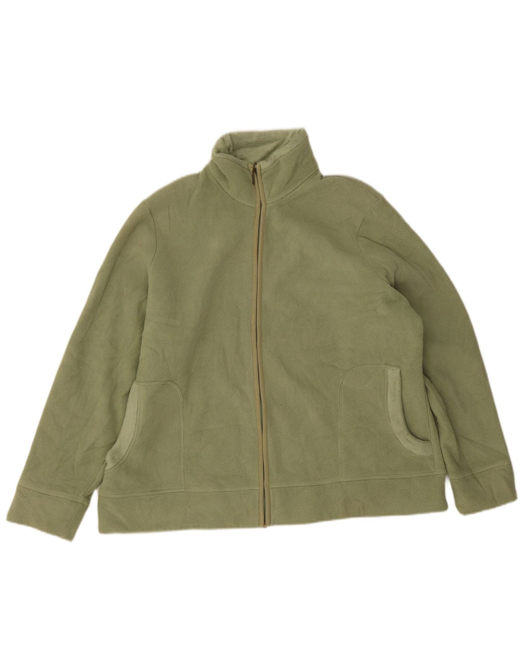 Marks & Spencer Damska kurtka polarowa oversize UK 18 XL, zielona, poliestrowa