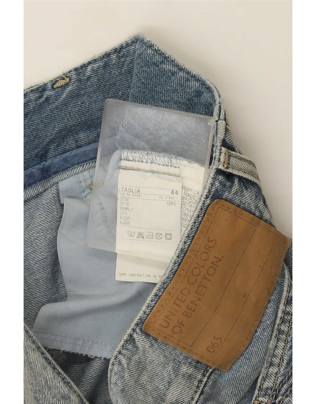 Spódnica damska Benetton Mini Denim IT 44 Medium W32 Niebieska bawełna