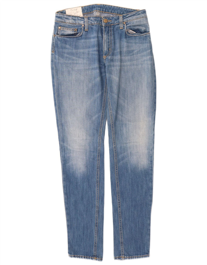 DONDUP Damskie jeansy slim W30 L32 Niebieskie bawełniane