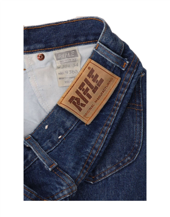 RIFLE Womens 9380 Straight Jeans W30 L34 Blue Cotton Vintage Rifle and Second-Hand Rifle from Messina Hembry 