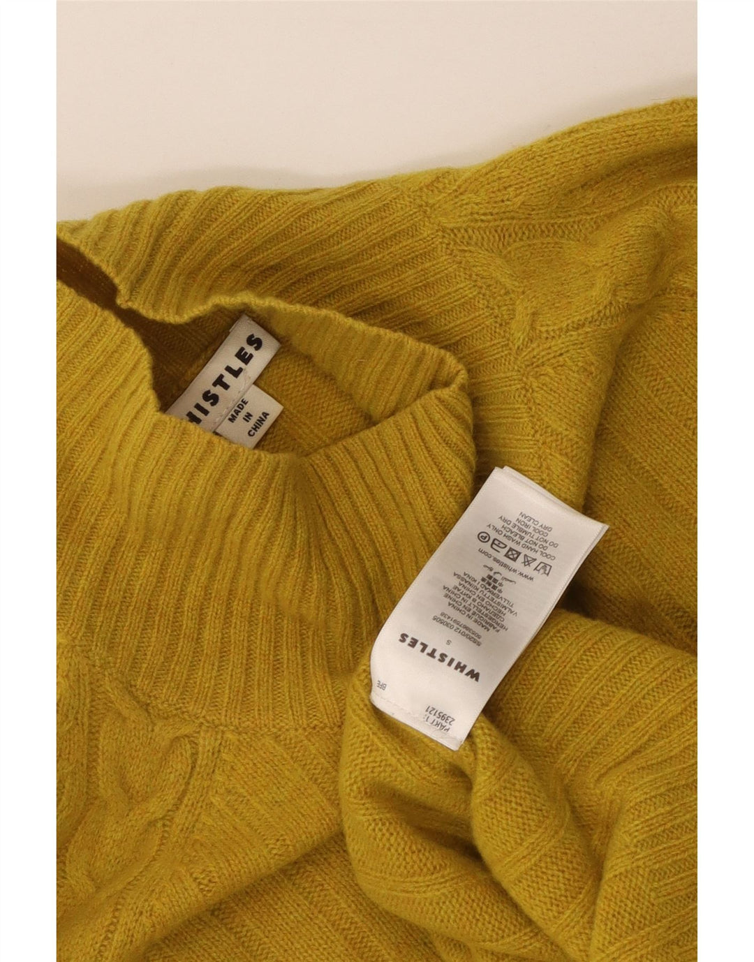 Whistles Damski sweter oversize z golfem UK 10, mały, żółty