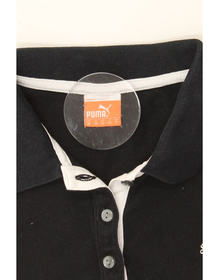 PUMA Womens Polo Shirt UK 12 Medium Black Vintage Puma and Second-Hand Puma from Messina Hembry 