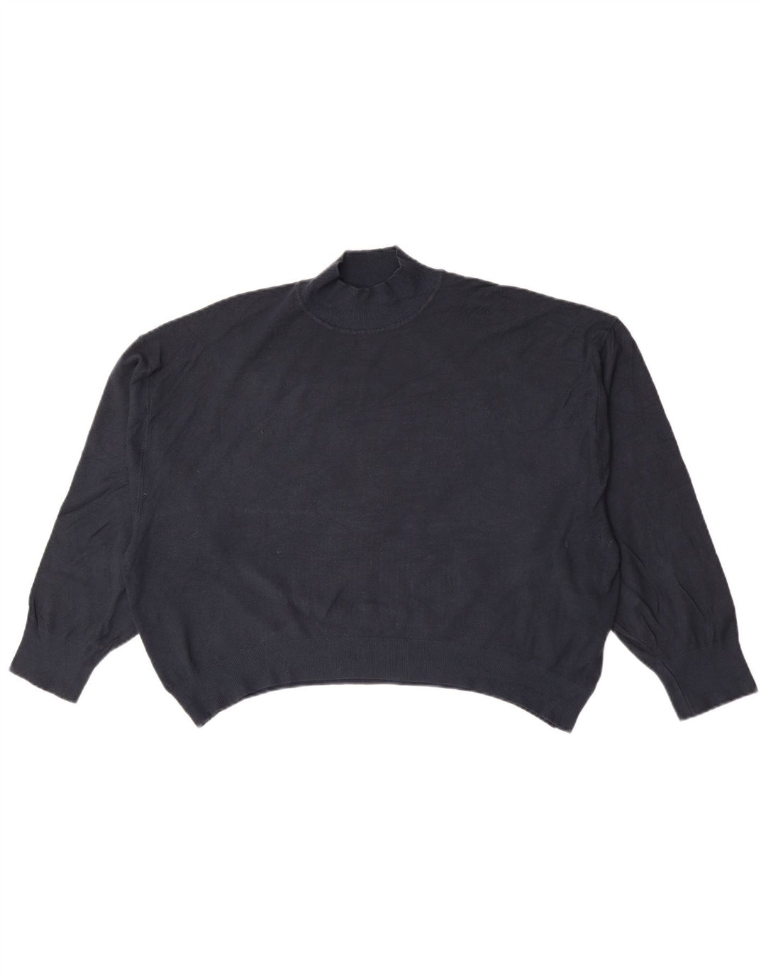 Damski sweter oversize z golfem Zara UK 16, duży, granatowy