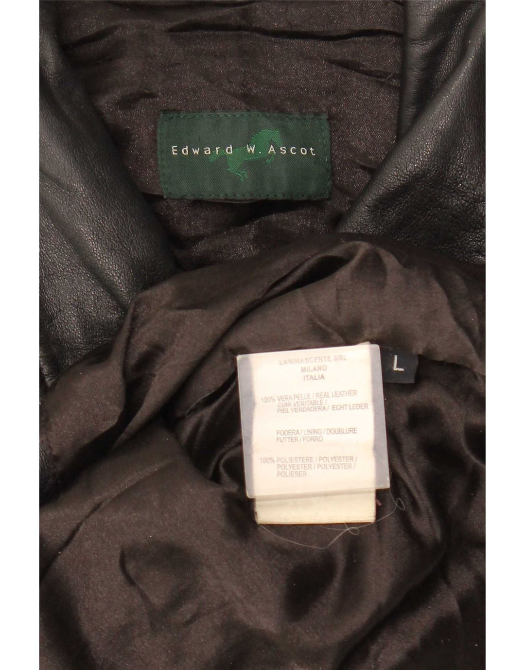 Męska kurtka skórzana vintage UK 40 duża czarna
