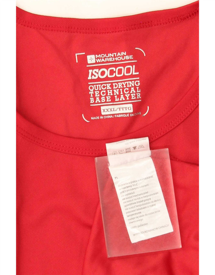 Męski T-shirt Mountain Warehouse IsoCool, 3XL, czerwony poliester