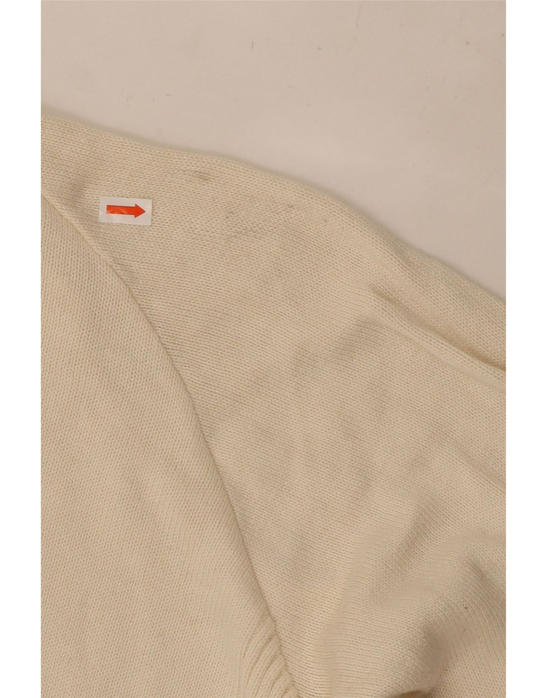 Damski sweter oversize LEVI'S UK 10, mały, z białej bawełny