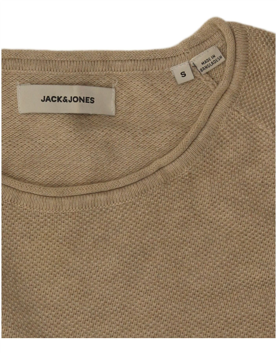 Męski sweter Jack & Jones z dekoltem w łódkę, mały, beżowy
