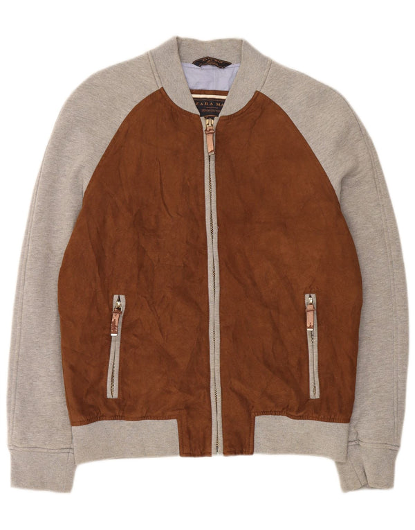 Męska kurtka dresowa Zara XL, brązowa, poliester