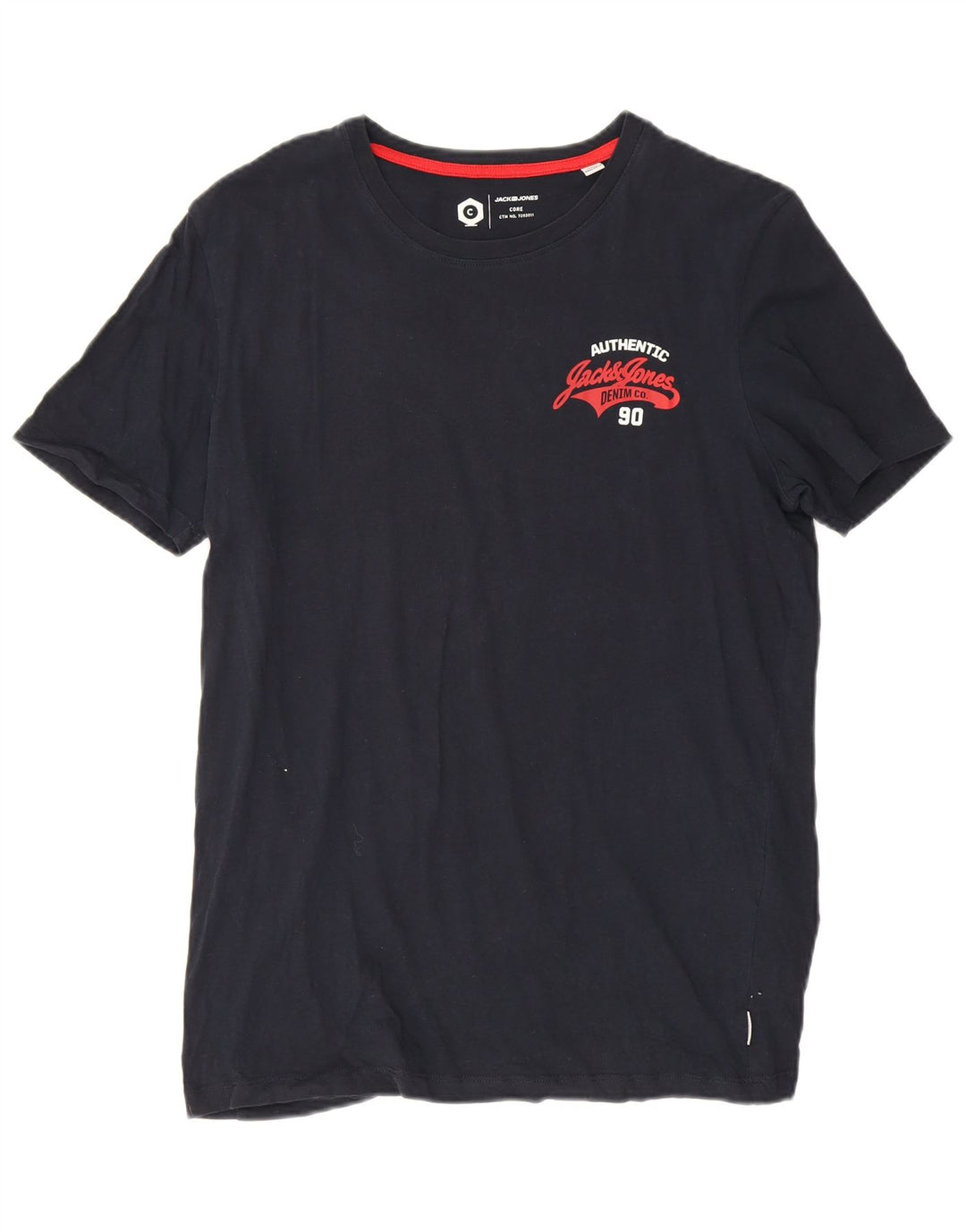 Męski T-shirt z grafiką Jack & Jones, średni, granatowy, bawełniany