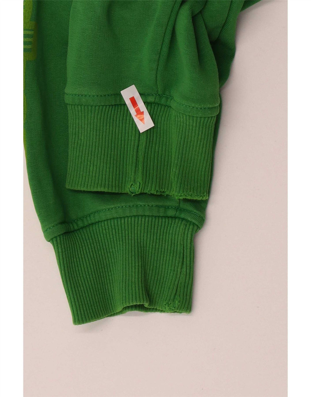 Męski sweter z kapturem Kappa z grafiką, średnio zielony, bawełniany
