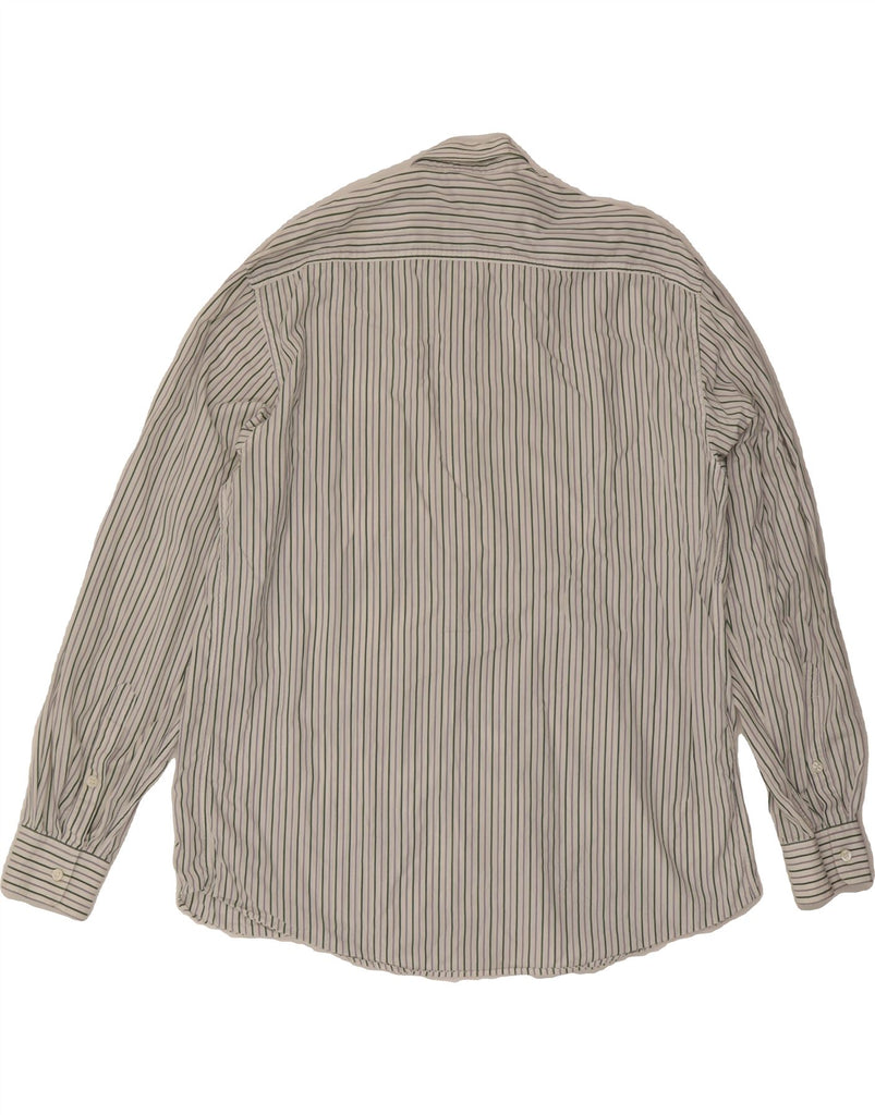 GUCCI Mens Shirt Size 44 17 1/2 XL White Striped Cotton Vintage Gucci and Second-Hand Gucci from Messina Hembry 