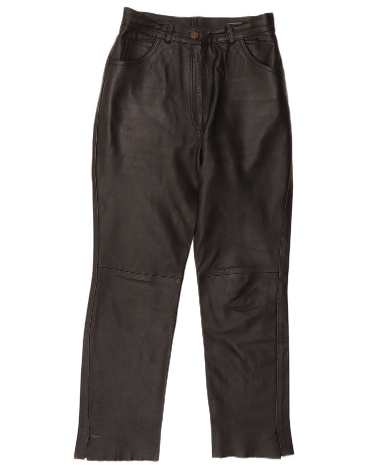 Damskie spodnie skórzane Lanvin IT 40 Small W28 L27 Czarne