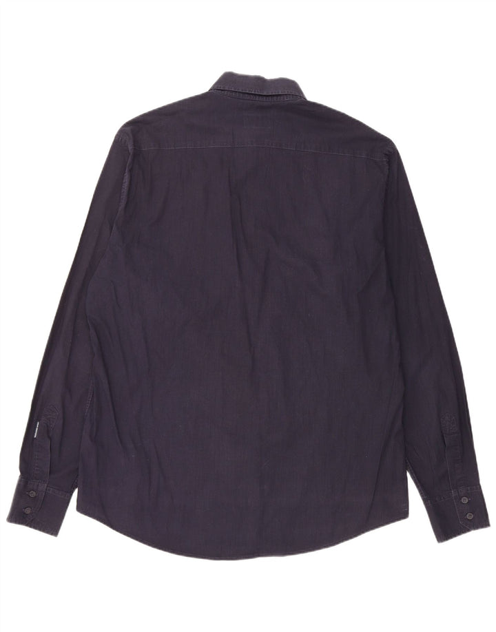 Koszula męska Trussardi XL, bawełniana, granatowa