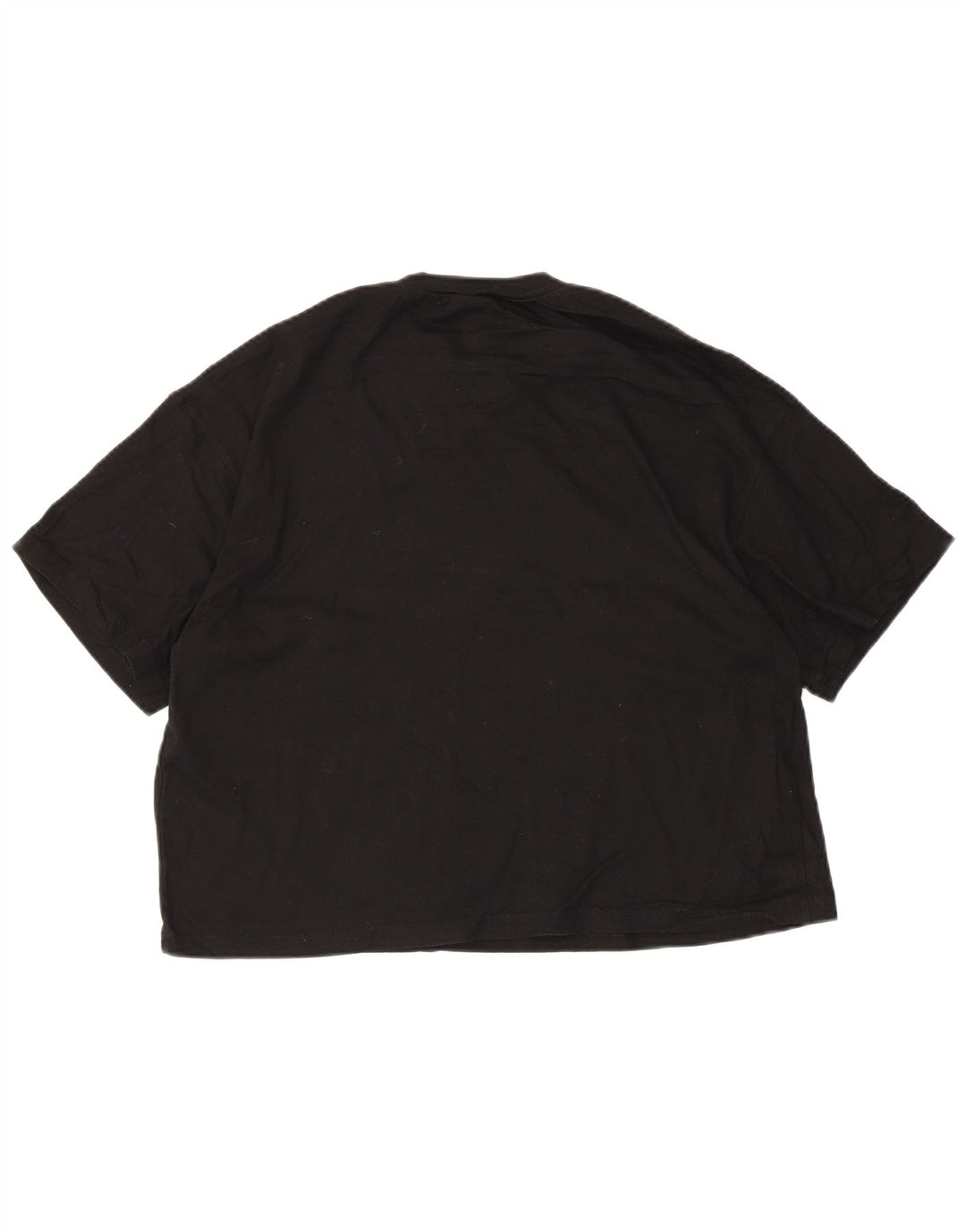 Damski T-shirt H&M Crop Top UK 14, średni czarny, bawełniany