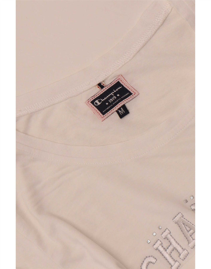 Damska koszulka graficzna Champion Top UK 12 Medium White