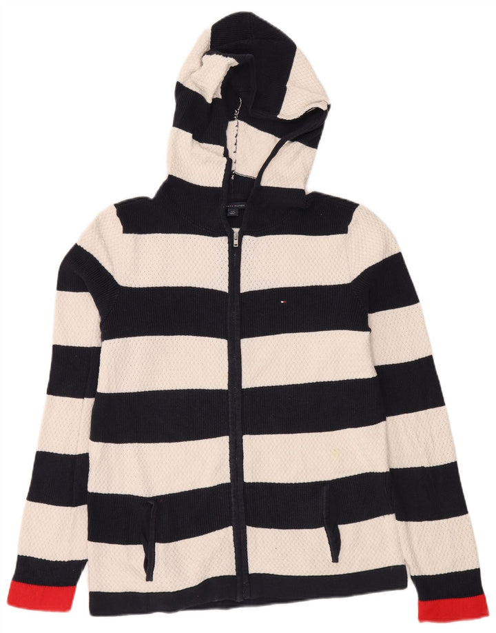 Sweter damski TOMMY HILFIGER UK 16, duży, granatowy w paski