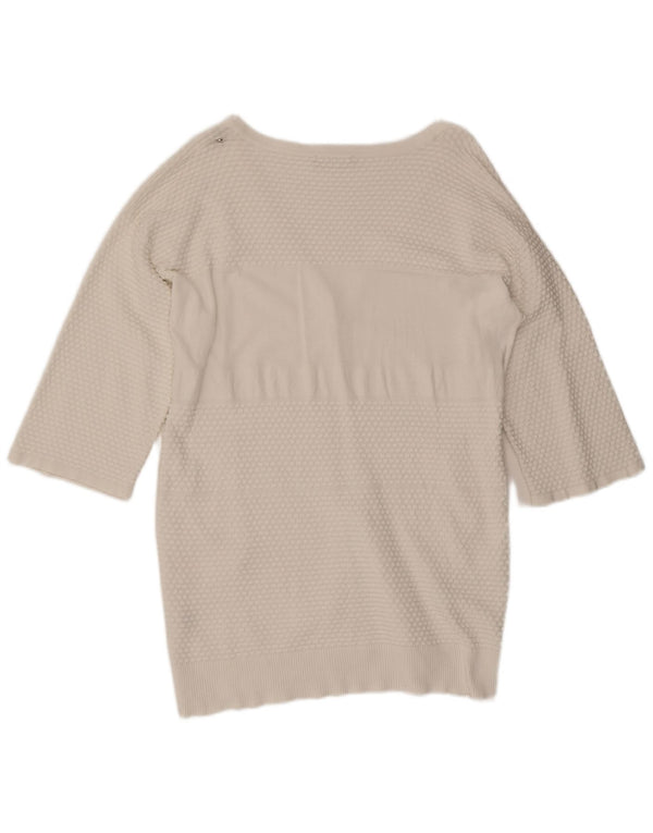 Damski sweter oversize z rękawem 3/4 Diesel, UK 10, mały, biały