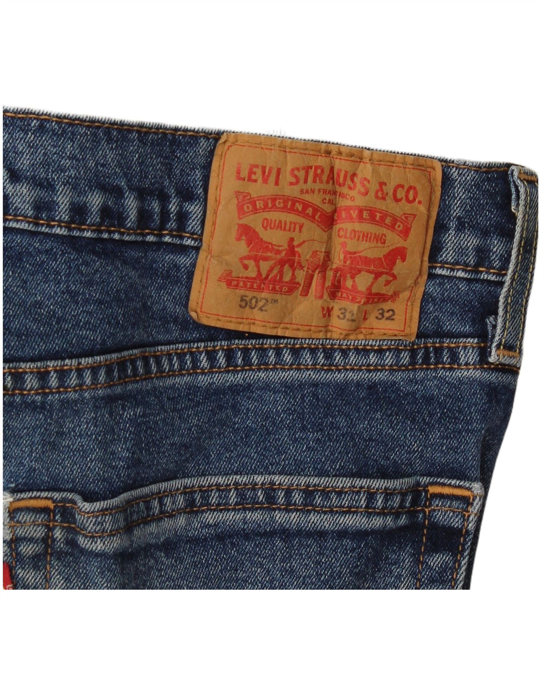 Damskie jeansy Levi's 502 Tapered W31 L32 Niebieskie bawełniane