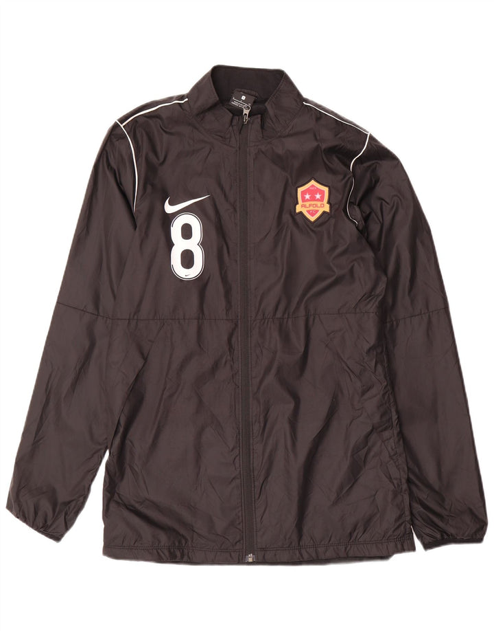 Męska kurtka przeciwdeszczowa Nike Graphic, mała, czarna, poliestrowa