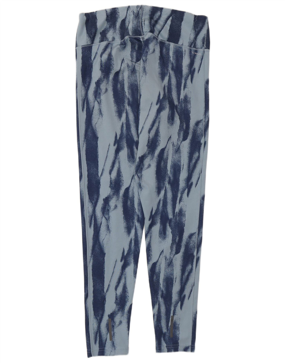 Legginsy Adidas Damskie Climalite Abstrakcyjny Wzór UK 16/18 Duże Niebieskie
