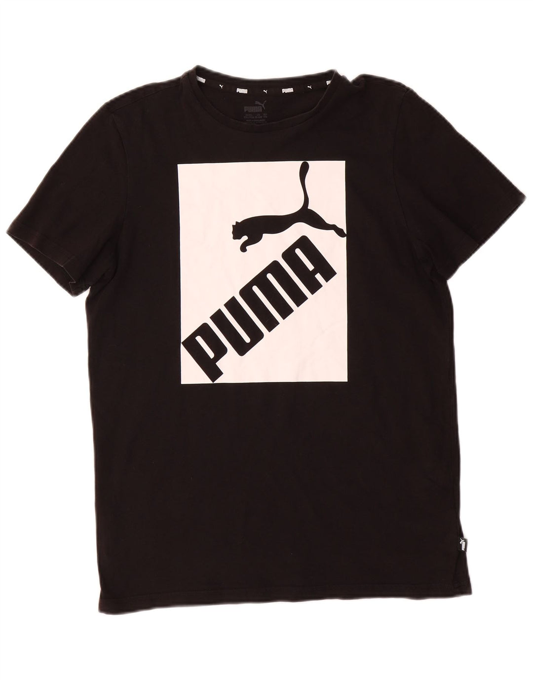 Chłopięcy T-shirt z grafiką PUMA, 15-16 lat, czarny