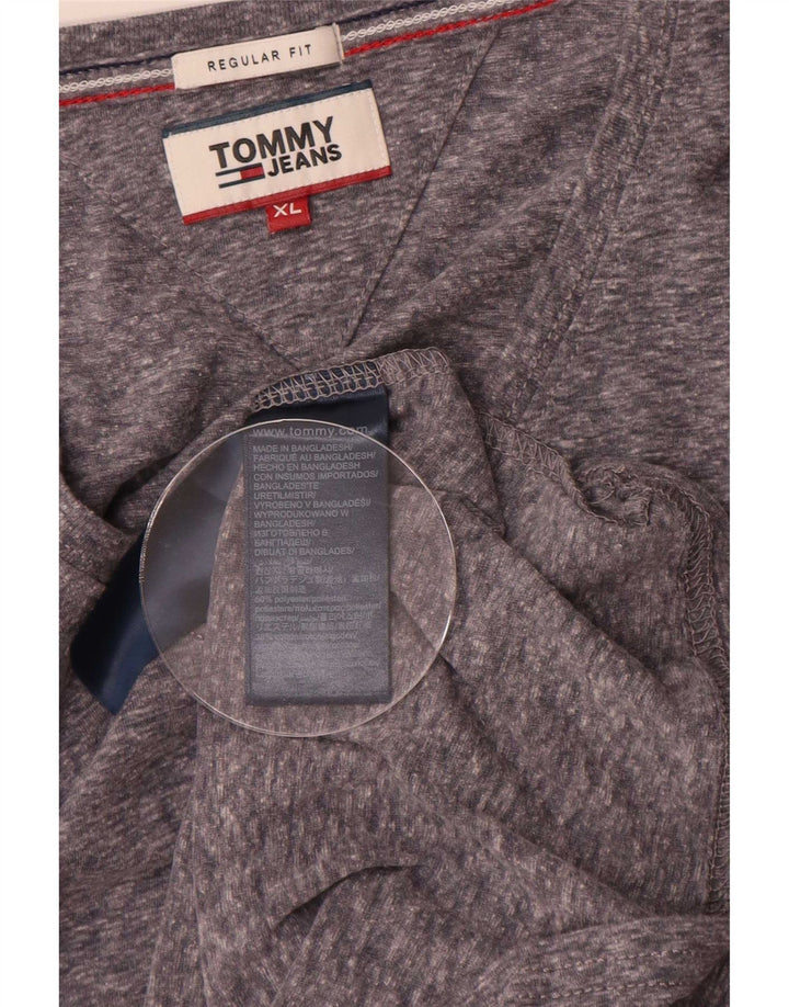 Męska koszulka T-shirt o regularnym kroju Tommy Hilfiger, XL, szary, nakrapiany poliester