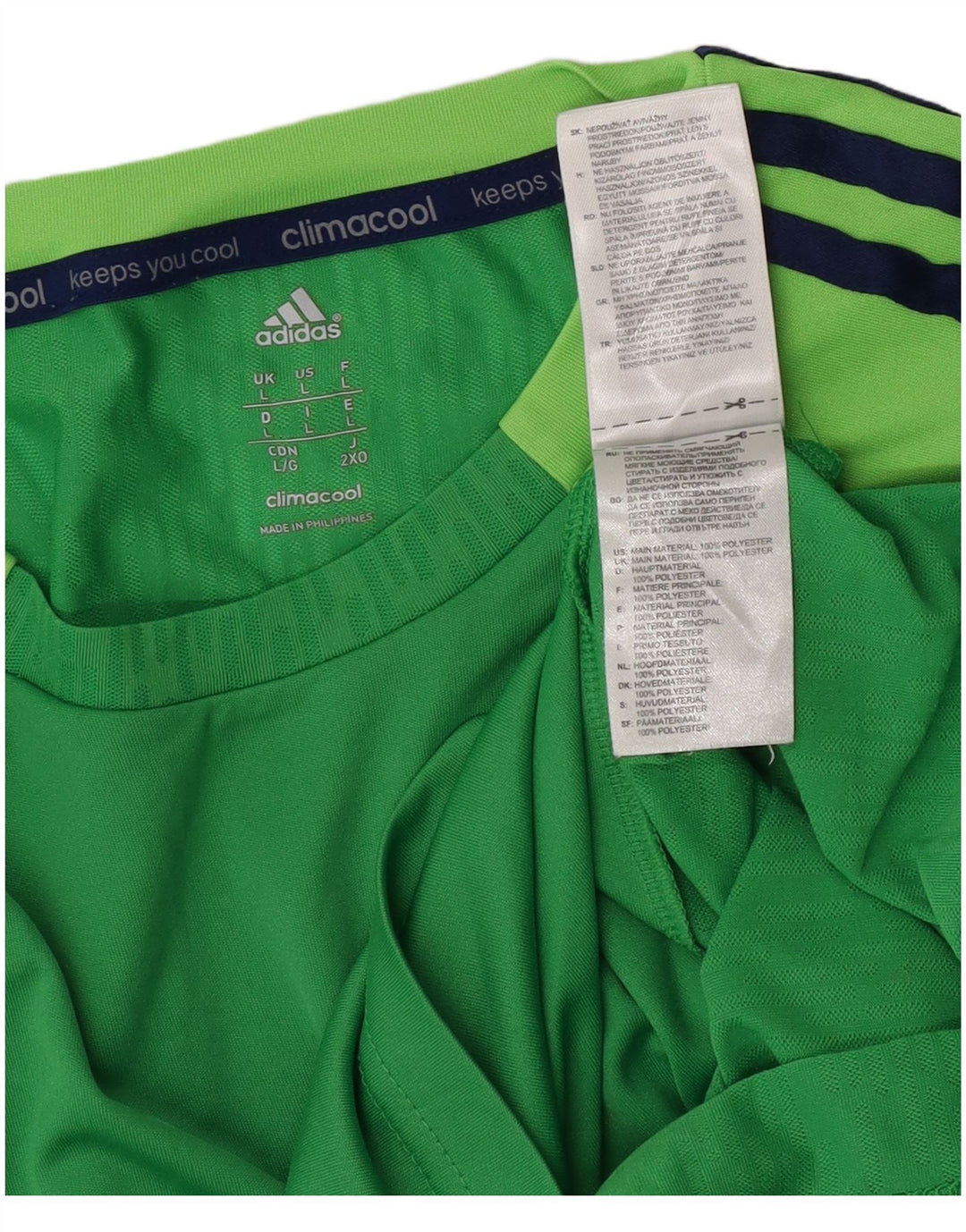 Adidas Męska kamizelka Climacool Top, duża, zielona, poliestrowa z blokami kolorów