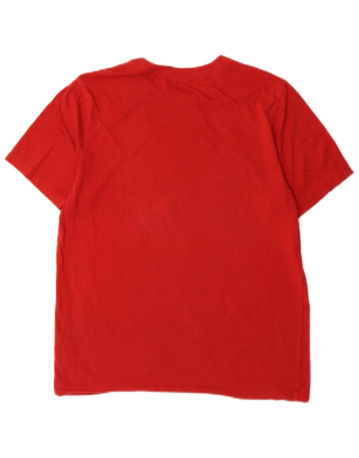 Męski T-shirt z grafiką Jordan, bawełniany, średni czerwony