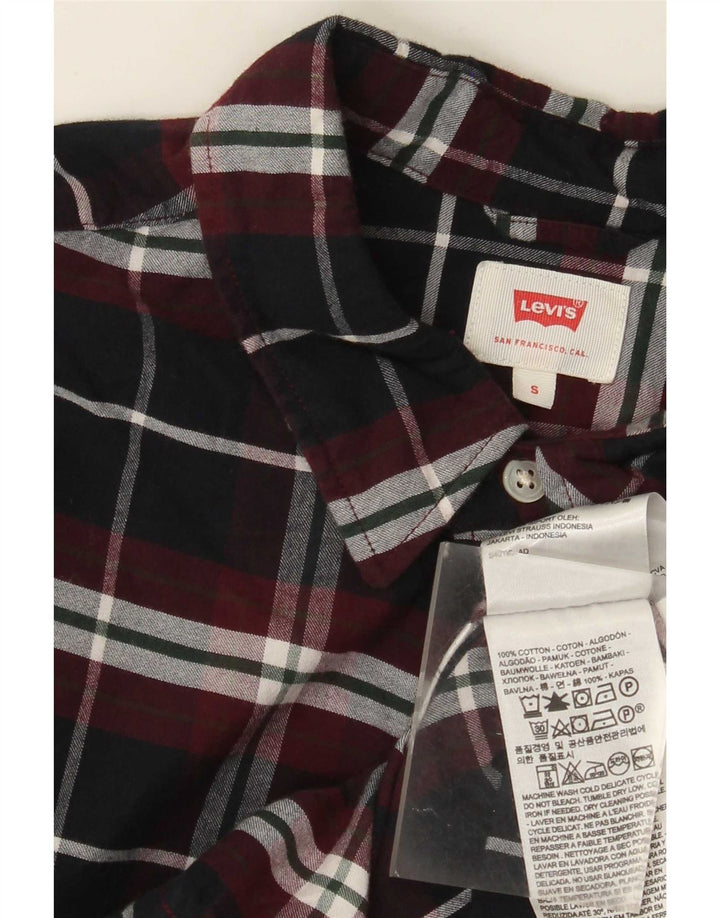 Męska koszula flanelowa Levi's, mała, czarna, bawełniana krata