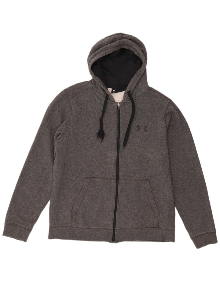 Męski sweter z kapturem i zamkiem błyskawicznym Under Armour Cold Gear, duży, szary, nakrapiany