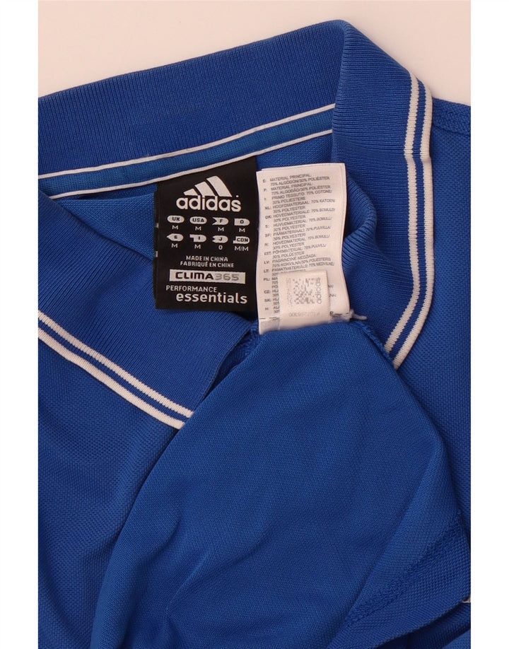 Męska koszulka polo ADIDAS Clima 365, średnia niebieska, bawełniana