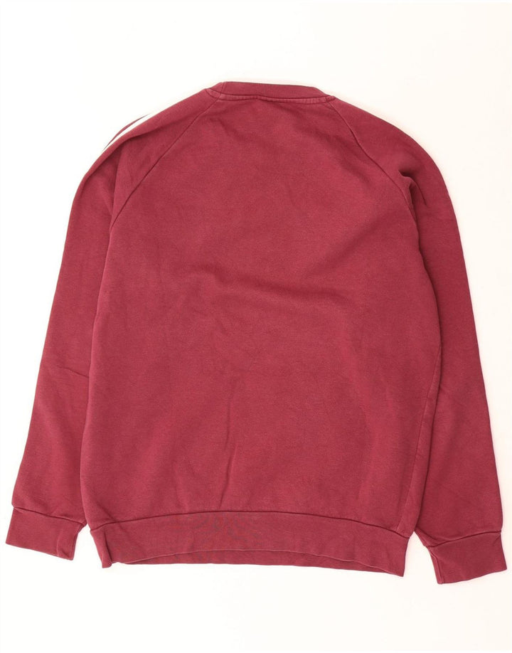 Adidas Męska Bluza Sweter Mała Burgundowa Bawełniana